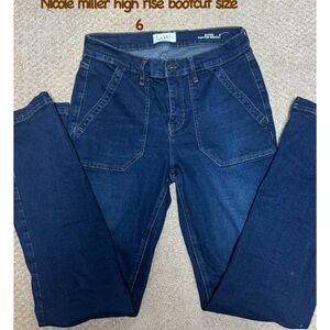 Nicole Miller High Rise Jeans - Deep Blue